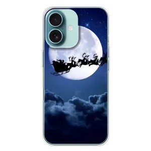 Чехол Санта Клаус для iPhone 16 Plus (Санта - луна)