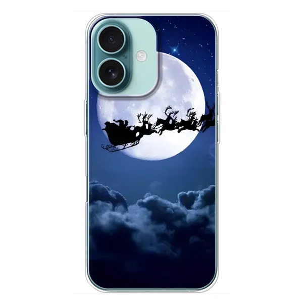 Чехол с рисунком «Санта - луна» для iPhone 16 Plus Чехол с рисунком «Санта - луна» для iPhone 16 Plus