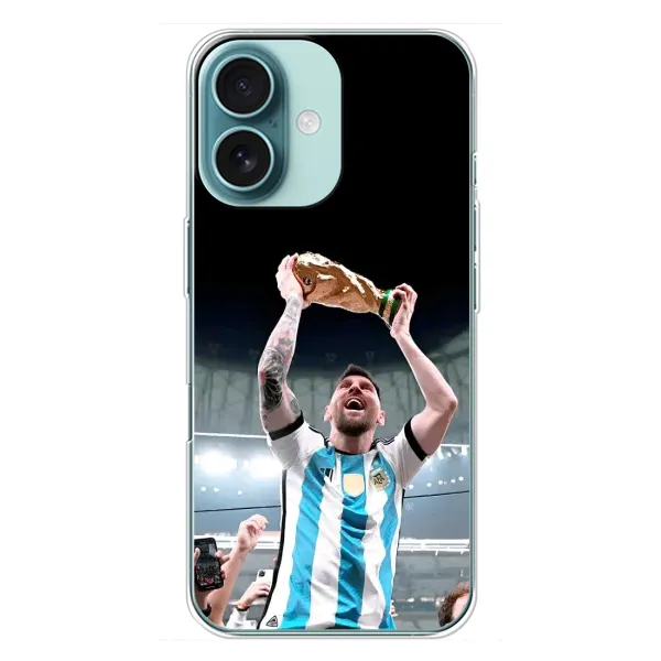 Чехол с рисунком «Счастливый Месси» для iPhone 16 Plus Чехол с рисунком «Счастливый Месси» для iPhone 16 Plus