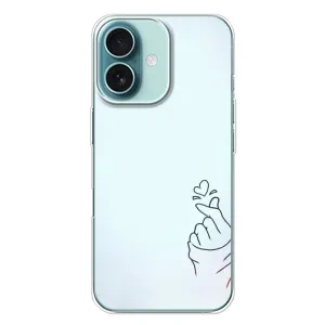 Чехлы (Знак сердечка) на iPhone 16 Plus (Сердце на голубом)
