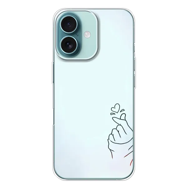 Чехол с рисунком «Сердце на голубом» для iPhone 16 Plus Чехол с рисунком «Сердце на голубом» для iPhone 16 Plus