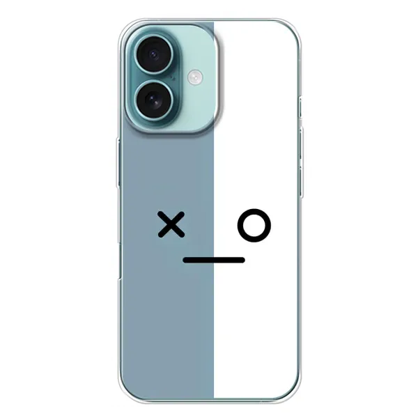 Чехол с рисунком «Серо-белый» для iPhone 16 Plus Чехол с рисунком «Серо-белый» для iPhone 16 Plus