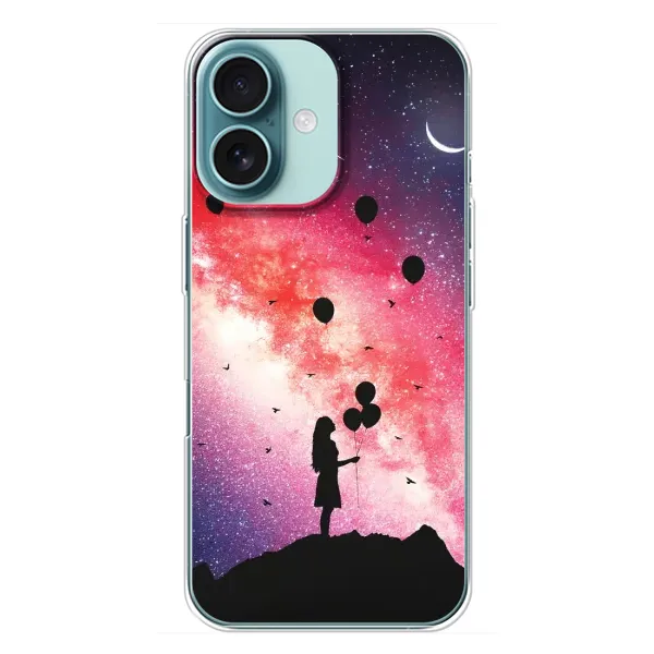 Чехол с рисунком «Шарики в небе» для iPhone 16 Plus Чехол с рисунком «Шарики в небе» для iPhone 16 Plus