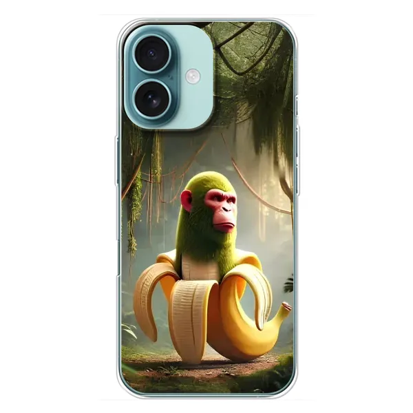 Чехол с рисунком «Шимпанзини бананини» для iPhone 16 Plus Чехол с рисунком «Шимпанзини бананини» для iPhone 16 Plus