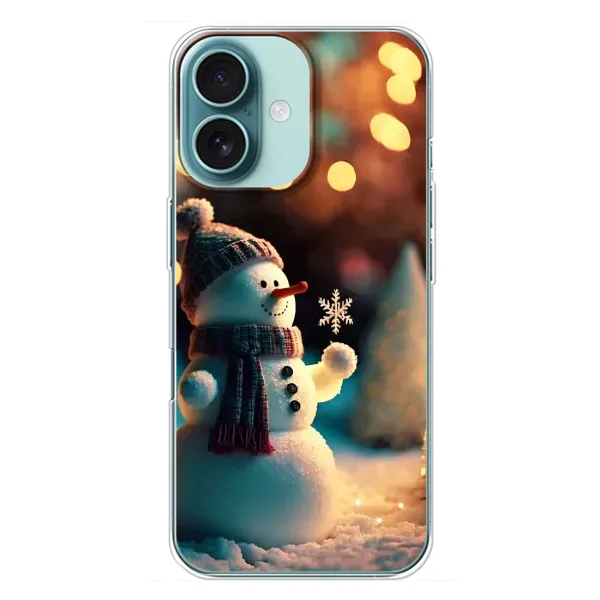 Чехол с рисунком «Снеговик праздничный» для iPhone 16 Plus Чехол с рисунком «Снеговик праздничный» для iPhone 16 Plus