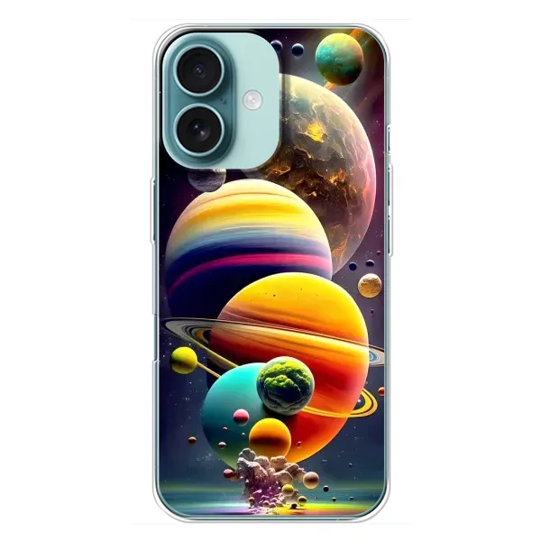 Чехол с рисунком «Солнечна система» для iPhone 16 Plus Чехол с рисунком «Солнечна система» для iPhone 16 Plus