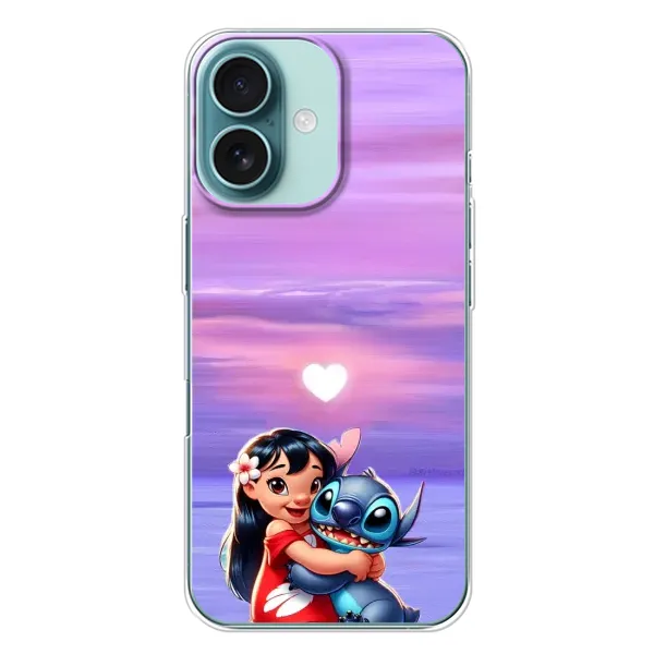 Чехол с рисунком «Стич и Лило» для iPhone 16 Plus Чехол с рисунком «Стич и Лило» для iPhone 16 Plus