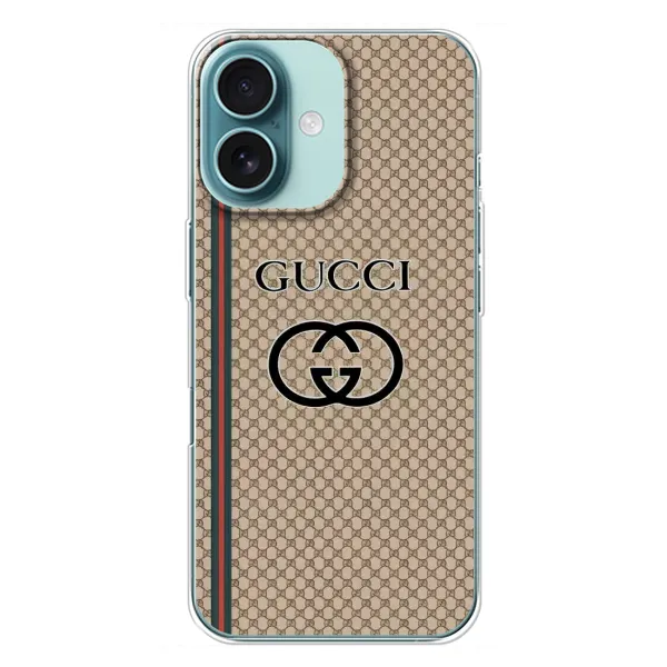 Чехол с рисунком «Стиль Гуччи» для iPhone 16 Plus Чехол с рисунком «Стиль Гуччи» для iPhone 16 Plus