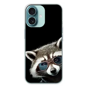 Силіконовий Чохол з Энотами на iPhone 16 Plus (Стильний Єнот)