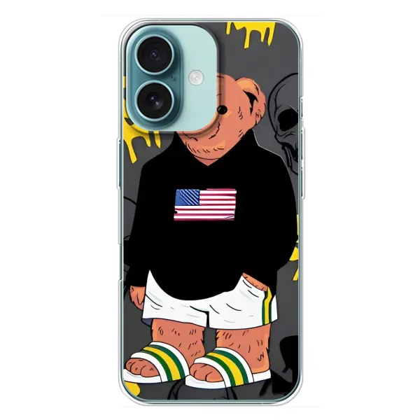 Чехол с рисунком «Teddy USA» для iPhone 16 Plus Чехол с рисунком «Teddy USA» для iPhone 16 Plus