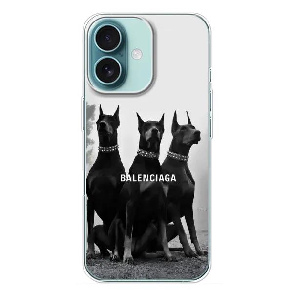 Чехол с рисунком «Три добермана» для iPhone 16 Plus
