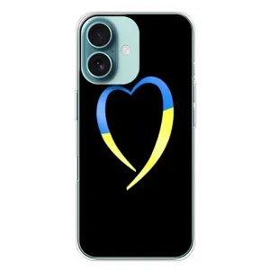 Силиконовый Чехол на iPhone 16 Plus (Я-Украина) (Украинское сердце)