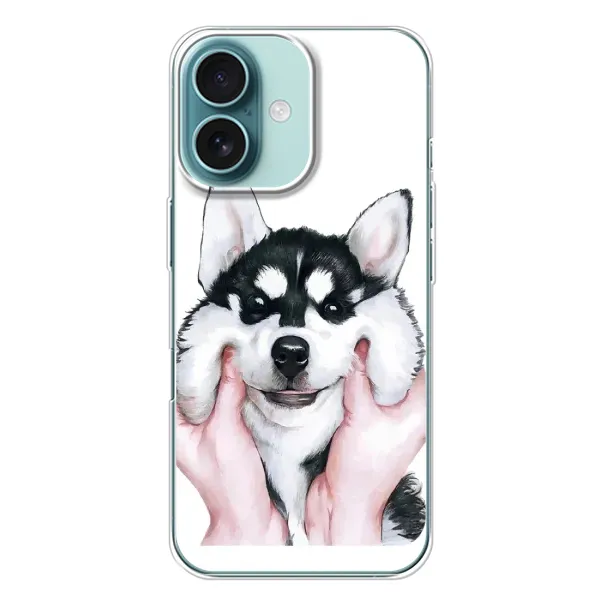 Чехол с рисунком «Собака Хаски» для iPhone 16 Plus Чехол с рисунком «Собака Хаски» для iPhone 16 Plus