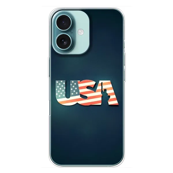 Чохол з малюнком «USA» для iPhone 16 Plus Чохол з малюнком «USA» для iPhone 16 Plus