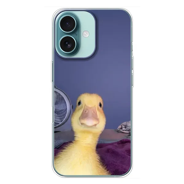 Чехол с рисунком «Утка» для iPhone 16 Plus Чехол с рисунком «Утка» для iPhone 16 Plus