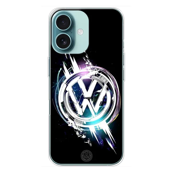 Чехол с рисунком «Volkswagen на черном» для iPhone 16 Plus Чехол с рисунком «Volkswagen на черном» для iPhone 16 Plus