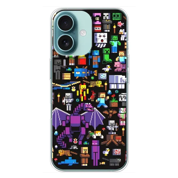 Чехол с рисунком «Все персонажи» для iPhone 16 Plus