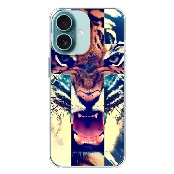 Чехол с рисунком «Яркий Тигр» для iPhone 16 Plus