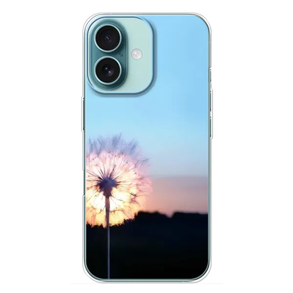 Чохол з малюнком «Захід з кульбабкою» для iPhone 16 Plus Чохол з малюнком «Захід з кульбабкою» для iPhone 16 Plus