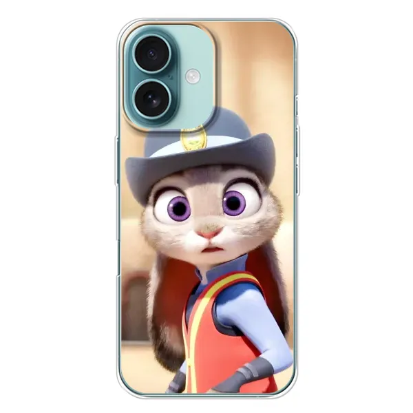 Чохол з малюнком «Заєць Джуди Хопс» для iPhone 16 Plus Чохол з малюнком «Заєць Джуди Хопс» для iPhone 16 Plus