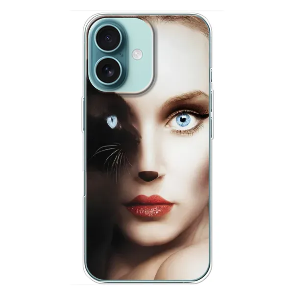 Чехол с рисунком «Женщина кошка» для iPhone 16 Plus Чехол с рисунком «Женщина кошка» для iPhone 16 Plus