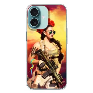 Чехол с рисунком «Женщина солдат» для iPhone 16 Plus