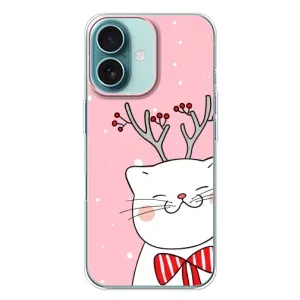 Чохол на тематику: Коти для iPhone 16 Plus (Зимовий кіт)