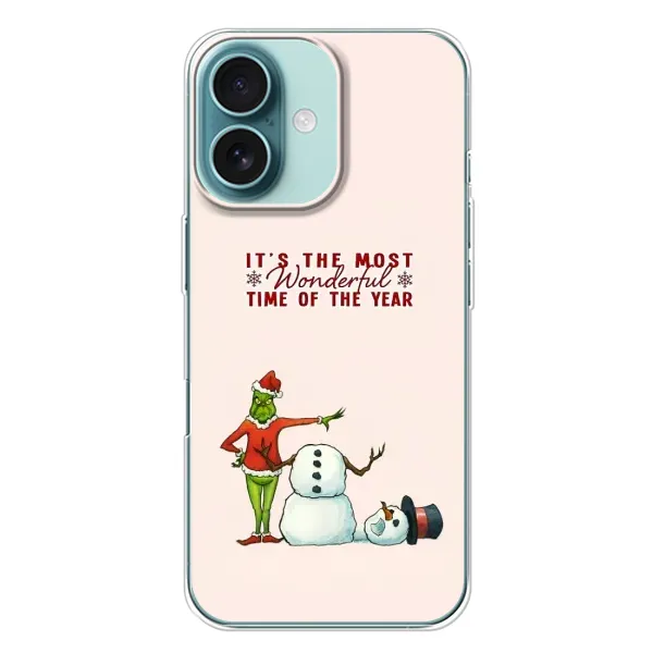 Чехол с рисунком «Злой Гринч» для iPhone 16 Plus