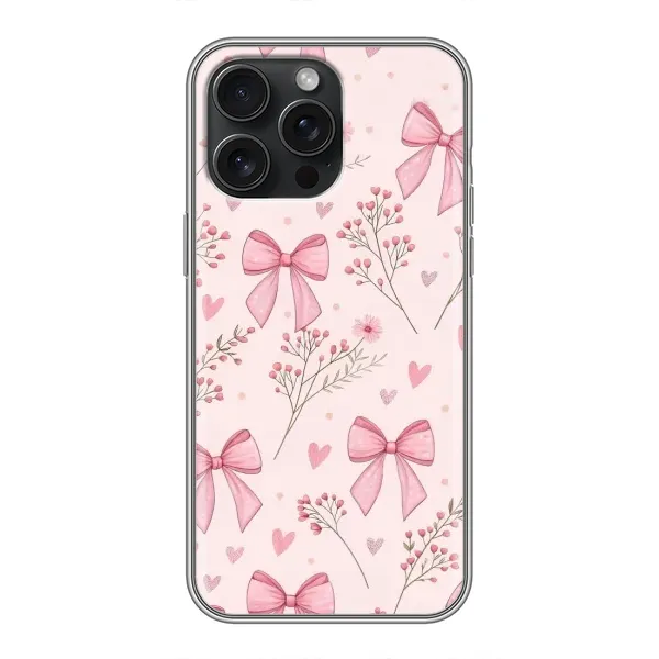 Чохол з малюнком «Банти з квітами» для iPhone 16 Pro Max Чохол з малюнком «Банти з квітами» для iPhone 16 Pro Max