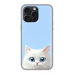 Чехол на тематику: Коты для iPhone 16 Pro Max (Белый кот)