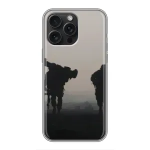 Чохли на військову тематику для iPhone 16 Pro Max (Бій солдат)