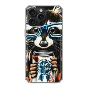 Силиконовый Чехол с Енотами на iPhone 16 Pro Max (Енот в очках)