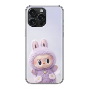 Чехол с принтом Лабубу для iPhone 16 Pro Max (Фиолетовый Лабубу)