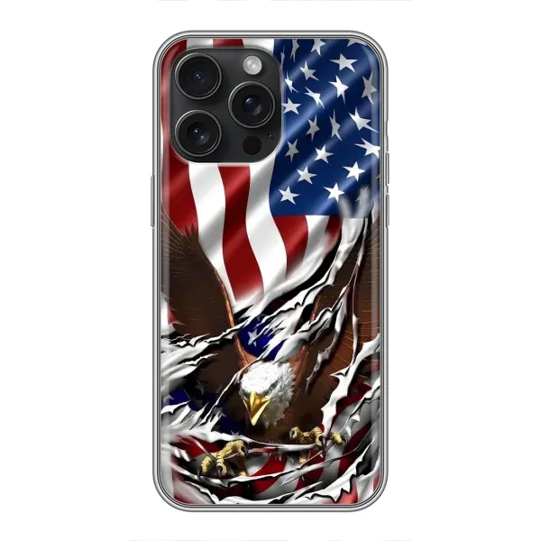 Чехол с рисунком «Флаг USA» для iPhone 16 Pro Max