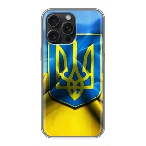 Чехол с картинкой (Патриотический ГЕРБ) на iPhone 16 Pro Max (Герб и Флаг Украины)