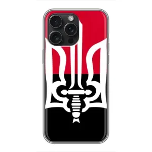 Чохли УПА (Червоно-Чорний) на iPhone 16 Pro Max (Герб України)