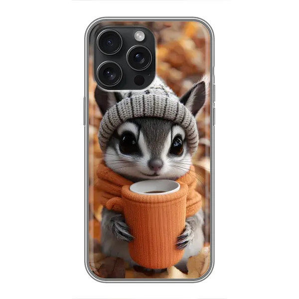 Чехол с рисунком «Грызунчик с кофе» для iPhone 16 Pro Max Чехол с рисунком «Грызунчик с кофе» для iPhone 16 Pro Max