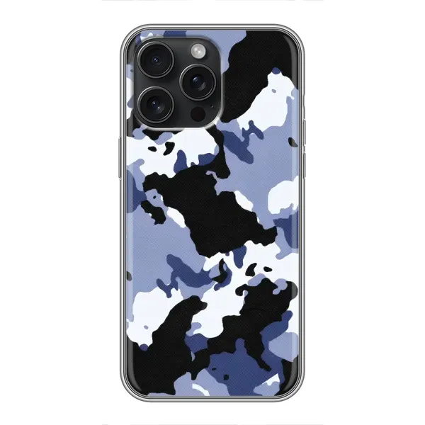 Чохол з малюнком «Камуфляжний Сірий» для iPhone 16 Pro Max