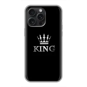 Чохол (Корона на чорному фоні) для Айфон 16 Про Макс (KING)