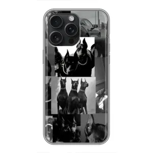 Чехол ДОБЕРМАН для iPhone 16 Pro Max (Коллаж Доберман)