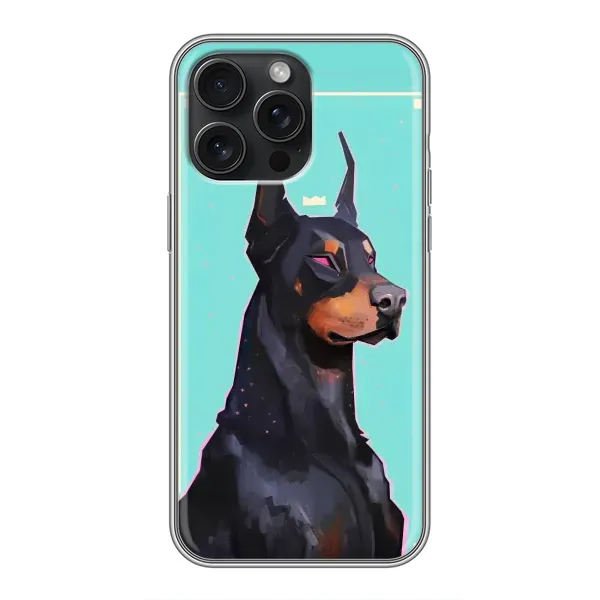 Чехол с рисунком «Король доберман» для iPhone 16 Pro Max