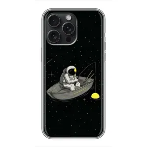Силиконовый Чехол с принтом "Космонавты" на iPhone 16 Pro Max (Космонавт на рыбалке)