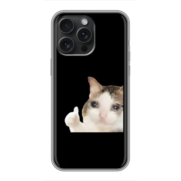 Чохол з малюнком «Кіт у сльозах» для iPhone 16 Pro Max Чохол з малюнком «Кіт у сльозах» для iPhone 16 Pro Max