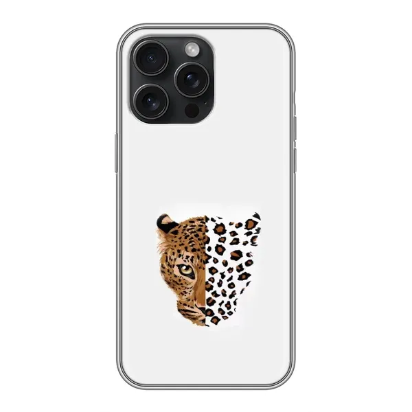Чехол с рисунком «Леопард на белом» для iPhone 16 Pro Max Чехол с рисунком «Леопард на белом» для iPhone 16 Pro Max