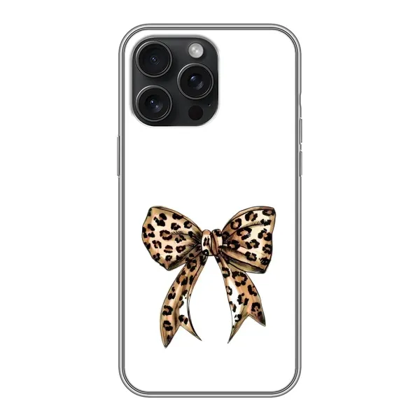 Чохол з малюнком «Леопардовий бант» для iPhone 16 Pro Max Чохол з малюнком «Леопардовий бант» для iPhone 16 Pro Max