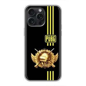 Чохол (TPU) з картинкою "Лого Пабг" на Айфон 16 Про Макс (Логотип PUPG)