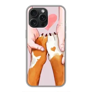 Чехол (ТПУ) Милые собачки для iPhone 16 Pro Max (Любовь к собакам)