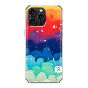 Силиконовый чехол с котиком для iPhone 16 Pro Max (Mew)