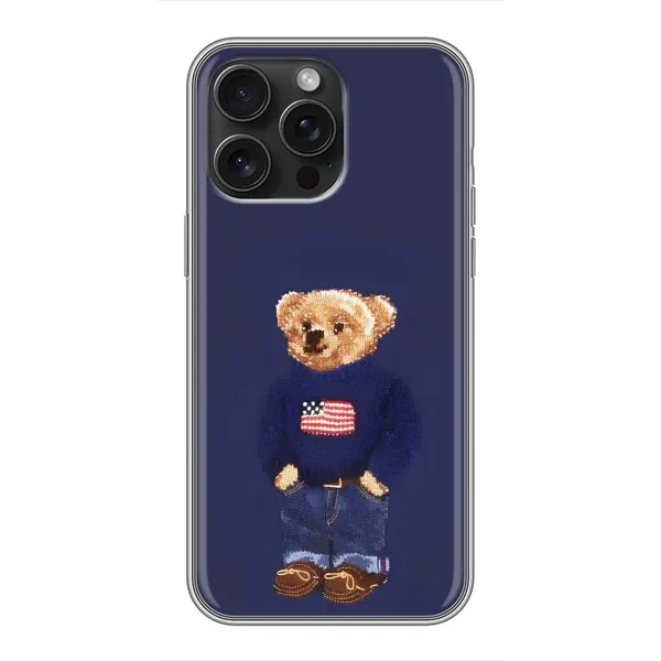 Чехол с рисунком «Мишка USA» для iPhone 16 Pro Max