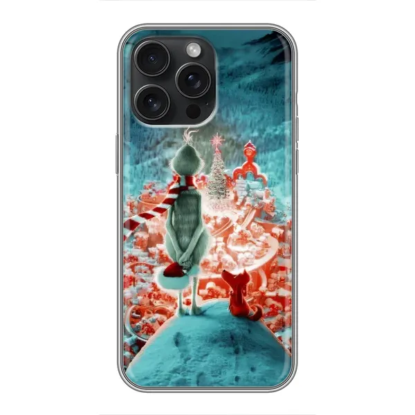 Чохол з малюнком «Новорічний Грінч» для iPhone 16 Pro Max Чохол з малюнком «Новорічний Грінч» для iPhone 16 Pro Max